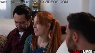 Stepdad and Stepdaughter Share a Classroom Blowjob