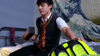 Muscular Hunk Caught with Toy Gets Bareback Surprise
