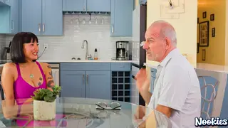 Asian MILF Gives POV Blowjob and Titjob to Brother-In-Law