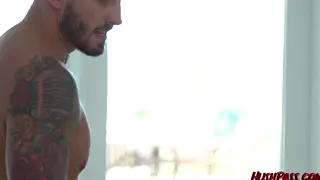 Blonde Petite Takes Interracial Facial After Massage and Rimming