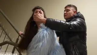 Brunette Fucked Rough Outdoors Then Continues Inside