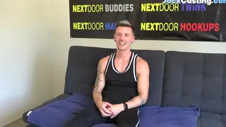 Tattooed Jock Finishes His Casting Audition with a Cumshot