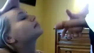 Blonde Amateur Takes a Messy Facial