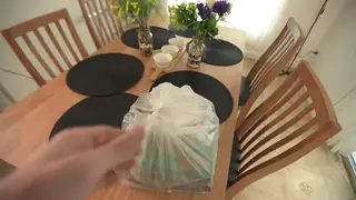 Tattooed Petite Gets Creampied on the Table