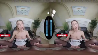 Blonde Maid Cleans Cock in VR Uniform