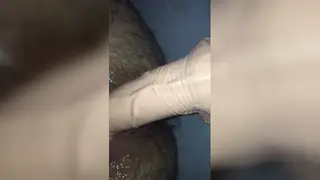 Hairy Trans Man Rides a Massive Toy in POV