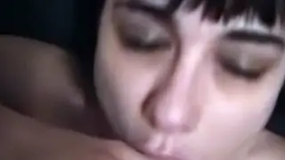 Brunette Gives POV Blowjob Until Facial Finish