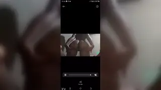 Ebony Teen Masturbates Alone on Camera