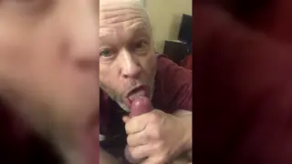Hairy Bear Swallows Thick Load After Slow Blowjob