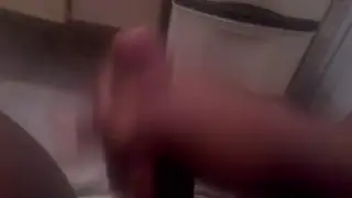 Guy Strokes Slowly on Camera in Dim Light