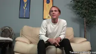Slim Twink Strokes Himself to Climax Solo