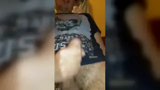 Hairy Amateur Strokes His Thick Cock to the Edge