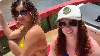 Curvy Latina Wife Takes Multiple Cocks in a Wild Boat Gangbang