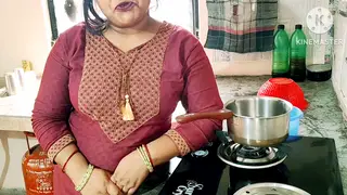 Indian MILF Seduces Neighbour With Blowjob Before Kitchen Doggystyle