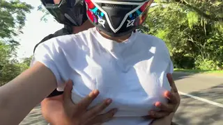 Latina Beauty Pleasures Her Client Under Open Sky