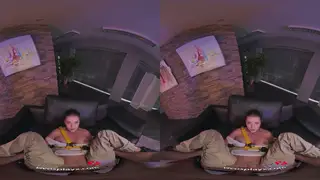 Cosplay Brunette Takes Doggystyle in VR POV