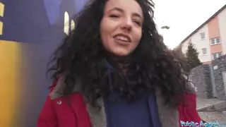 European Curvy Teen Explores Casting Session Outdoors