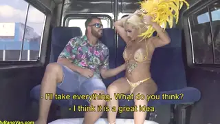 Busty Samba Dancer Takes Anal in a Public Bus