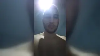 Hairy European Guy Strokes on Webcam