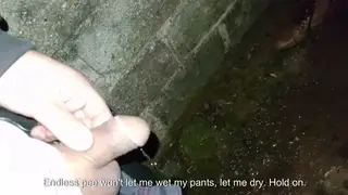 Latina Couple Piss and Fuck Doggystyle Behind a Church