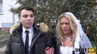 Blonde MILF Takes Debt Agent Deep in Doggystyle