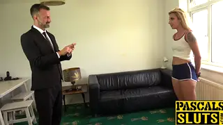 Blonde European Submits to Rough Bondage and Anal