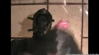 Tattooed Ebony Stud Jerks His Uncut Cock to Cumshot