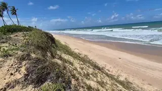 Brunette Latina Rides Boyfriend on Nudist Beach