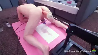 Mature European Explores Anal Toys Under Chastity Control