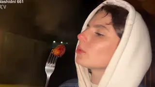 Skinny Babe Takes Deep Throat and Piss in Sauna Shower