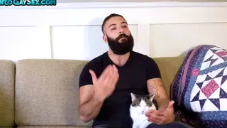 Inked Hairy Bear Gets Sucked Before Pounding His Trans Boyfriend