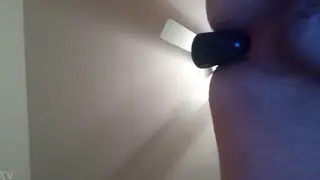 Amateur Moans While Prostate Massager Works