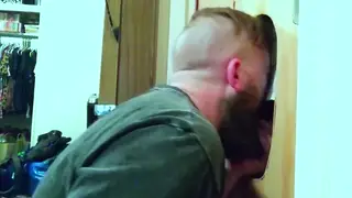 Muscle Daddy Services Black Stranger Through Gloryhole