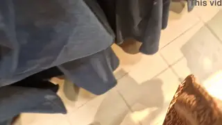 Redheaded Stepmom Flashes Her Hairy Bush in a Store Aisle