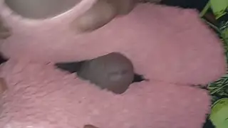 Fuzzy Sock Footjob Ends With Hot Cum on Soles