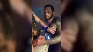 Ebony Bodybuilder Strokes His Massive Cock with Confident Hands