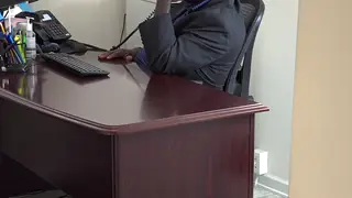 Arab BBW Secretary Swallows BBC Load in Office