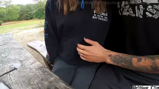 Blonde Teen Gives POV Blowjob in Moving Car