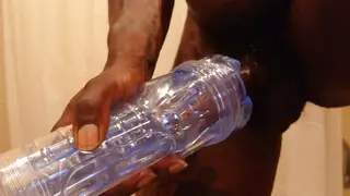 Mature Ebony Daddy Fucks Fleshlight Until Explosion