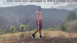 Muscular Hiker Flashes Underwear on Wild Trail