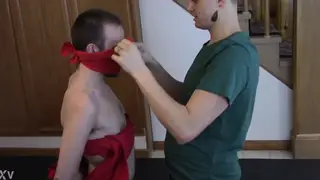 Mature Bondage Preview Features Rope and Gag Play