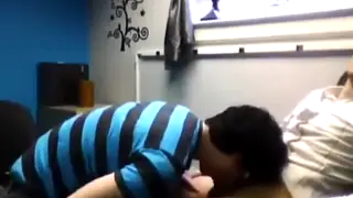College Twinks Swap Blowjobs and Share a Cumshot