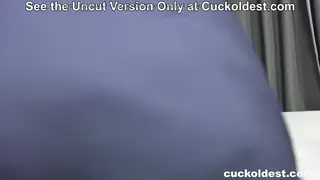 Busty Wife Takes Two Cocks in Cuckold Threesome