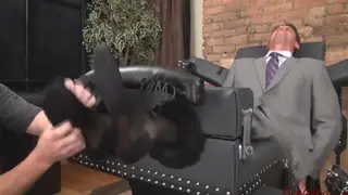 Tattooed Hunk Submits to Bondage Handjob and Foot Play