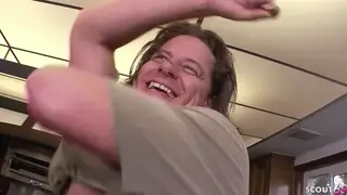 Petite Blonde Swallows Every Drop After Rough Encounter