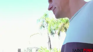 Petite Blonde Cheerleader Takes Deep Blowjob to Cumshot