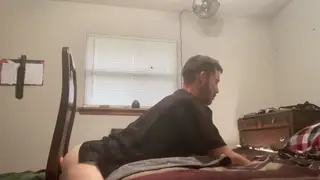 Amateur Stud Stretches Hole with Massive Dildo Solo