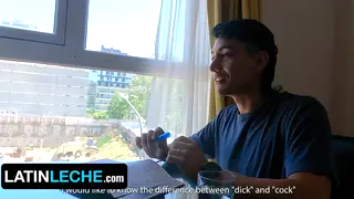 Latino Teacher Gives a POV Blowjob and Handjob