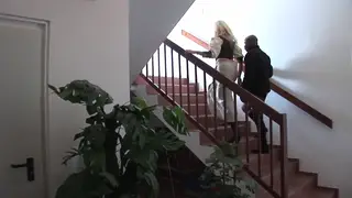 Blonde European MILF Takes BBC Anal in Stockings