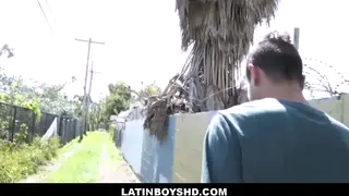 Straight Latino Jock Takes Cash for First Gay POV Session